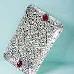 OBLONG CUTWORK MASJID TRAY MEDIUM V1-003