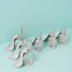 PEACOCK NAPKIN RING 6 PCS-001