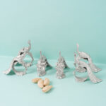 PEACOCK NAPKIN RING 6 PCS-002