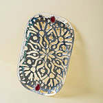 RUDAKI CUTWORK TRAY LARGE V1-001 -Claimed